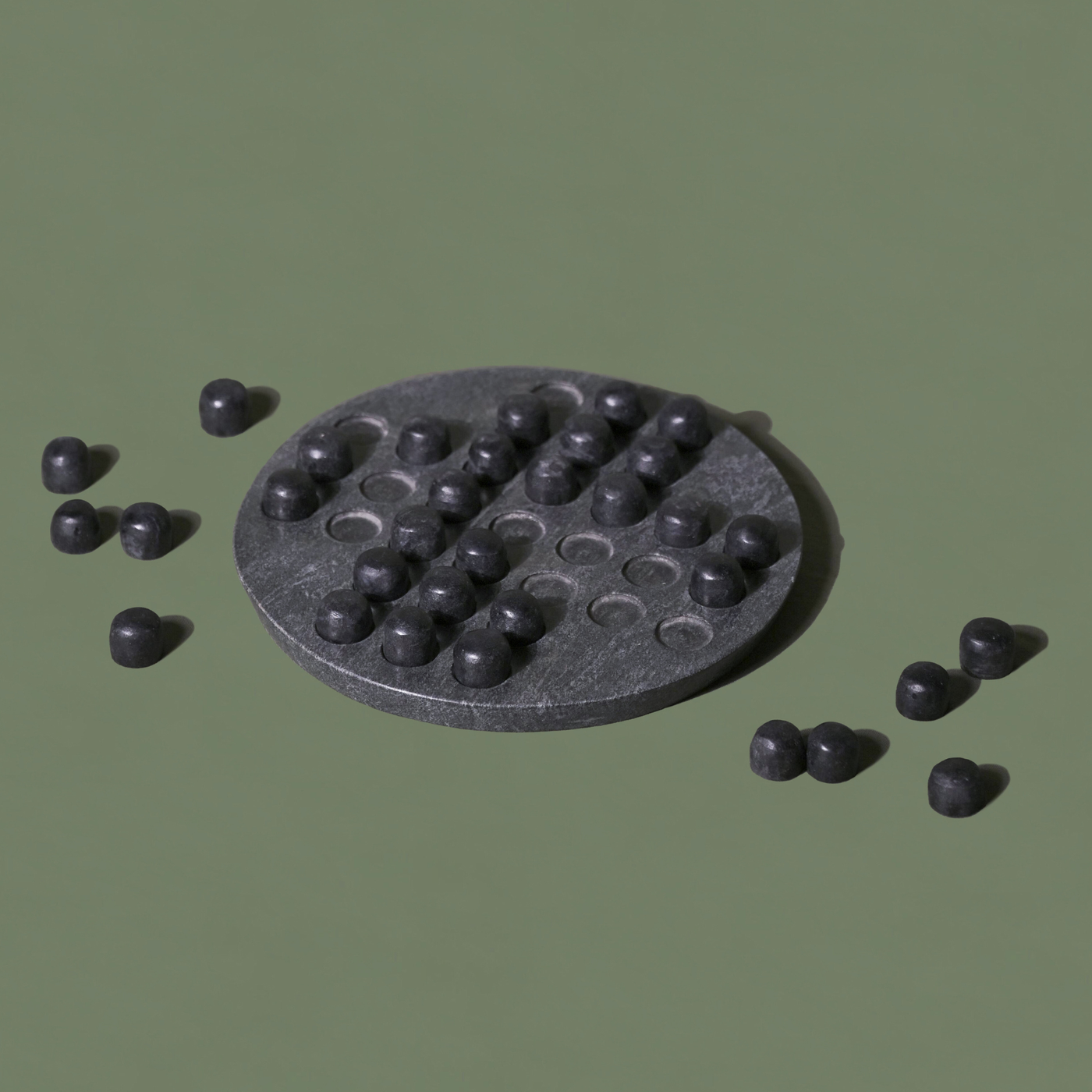 Black Marble Solitaire Board