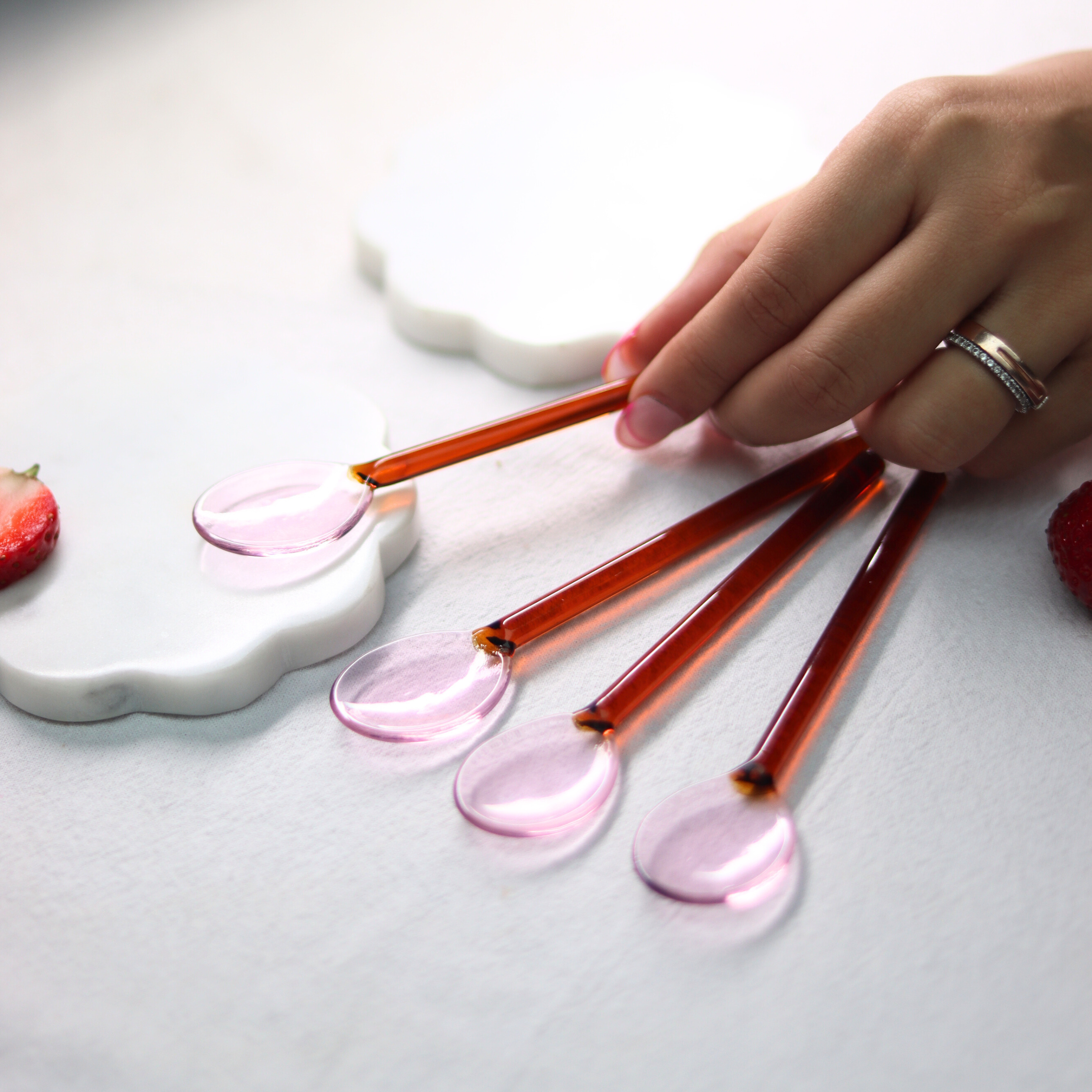 Glass Stirring Spoons Set