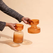 Haze Brown Glass Vase