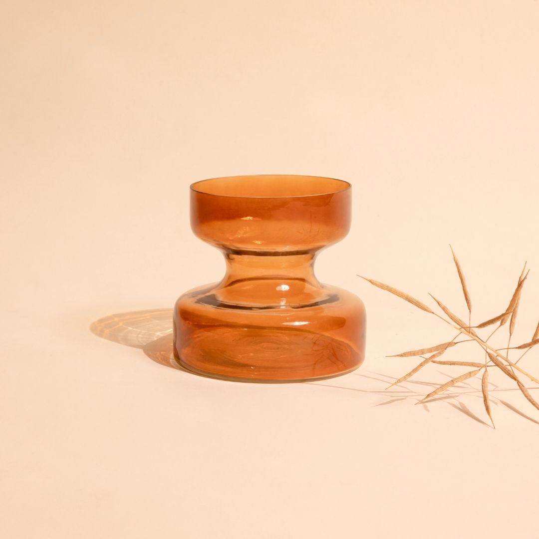 Haze Brown Glass Vase