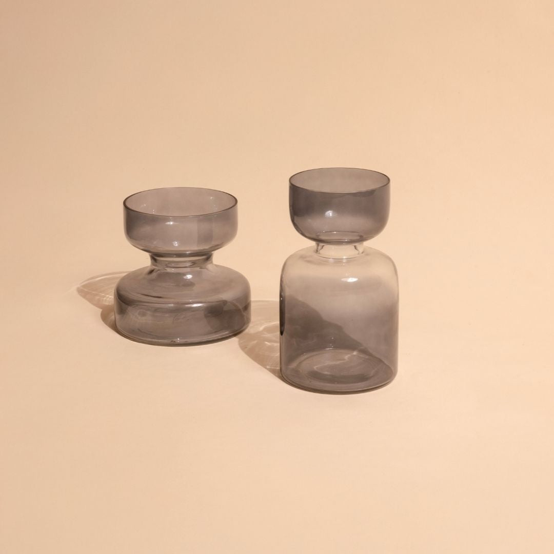 Slate Grey Glass Vase