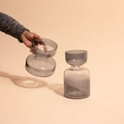 Slate Grey Glass Vase