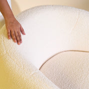 Leia Bouclé Swivel Chair - White