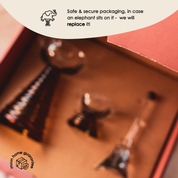 Glass Festive Gift Box - Tall Diya + Short Diya + Bell