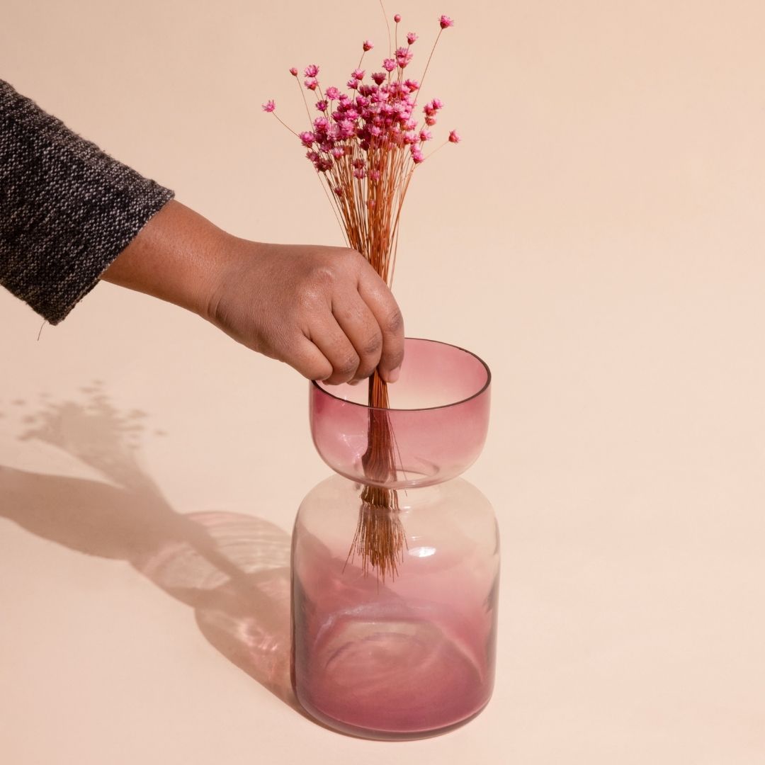 Lilac Glass Vase