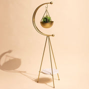 muun tripod planter - Gold and White Marble