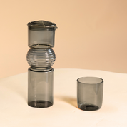 Coil Glass Carafe and set of 2 glasses