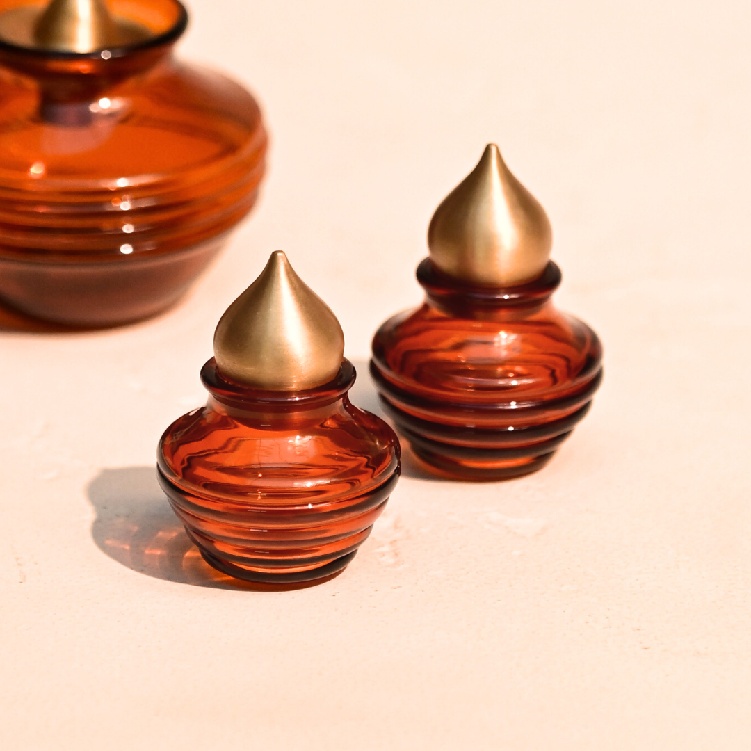 Muun Roli Chawal Kalash Set of 2