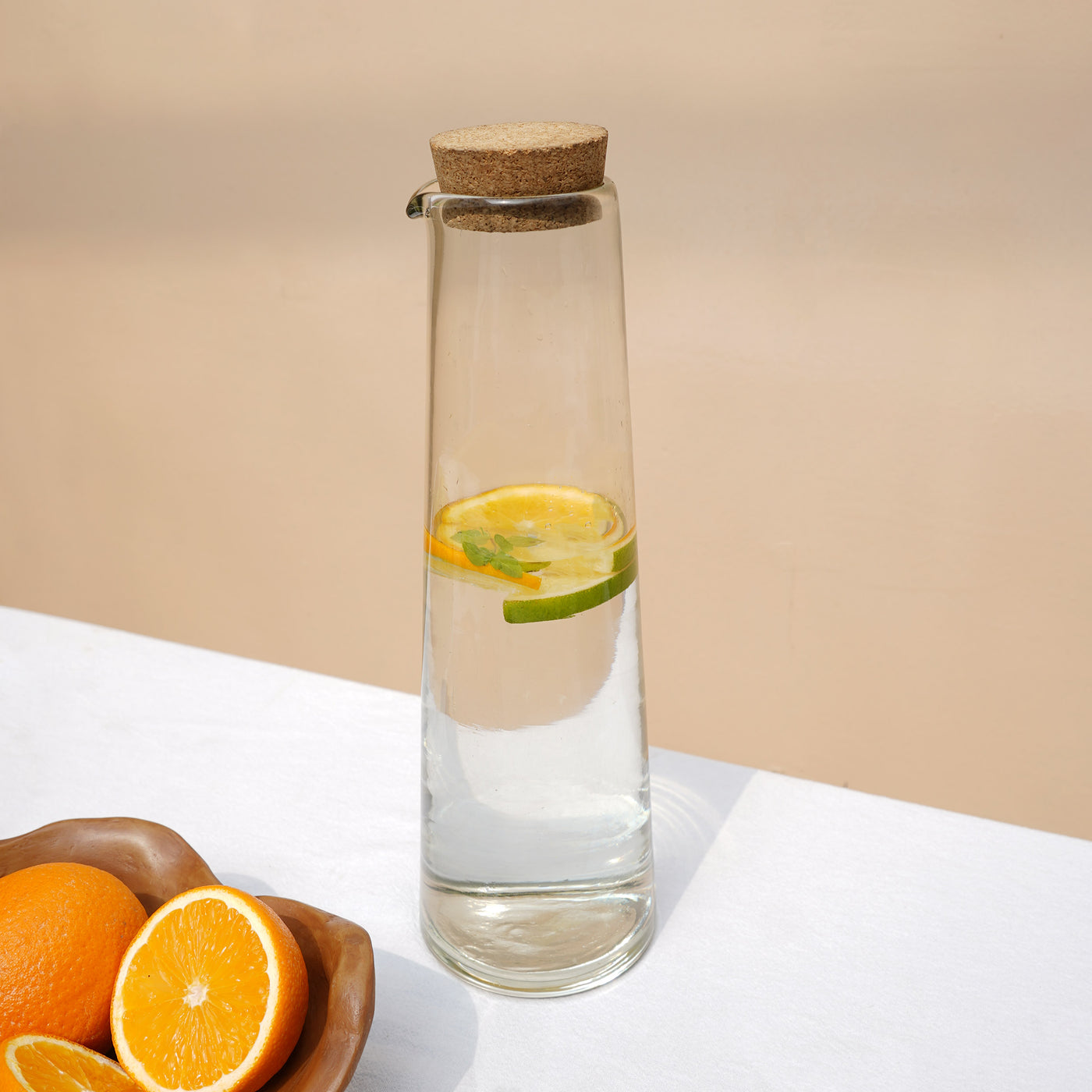 Glass Carafe with Cork Lid
