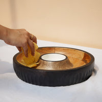 Dual Tone Wooden Chip & Dip