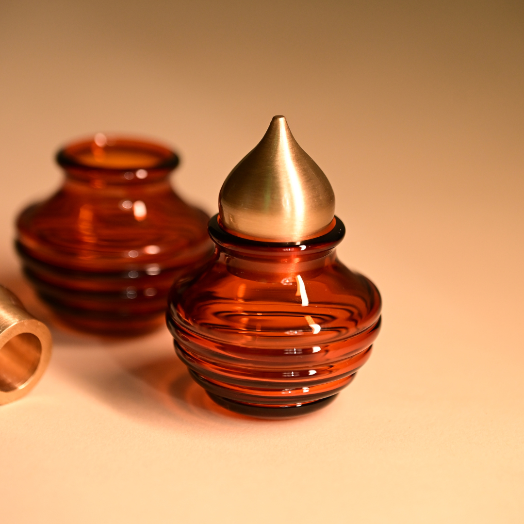 Muun Roli Chawal Kalash Set of 2