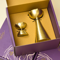 Muun Brass Diya Pair Gift Set - Tall & Short Diyas