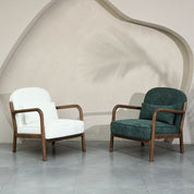 Elara Bouclé Armchair - Green