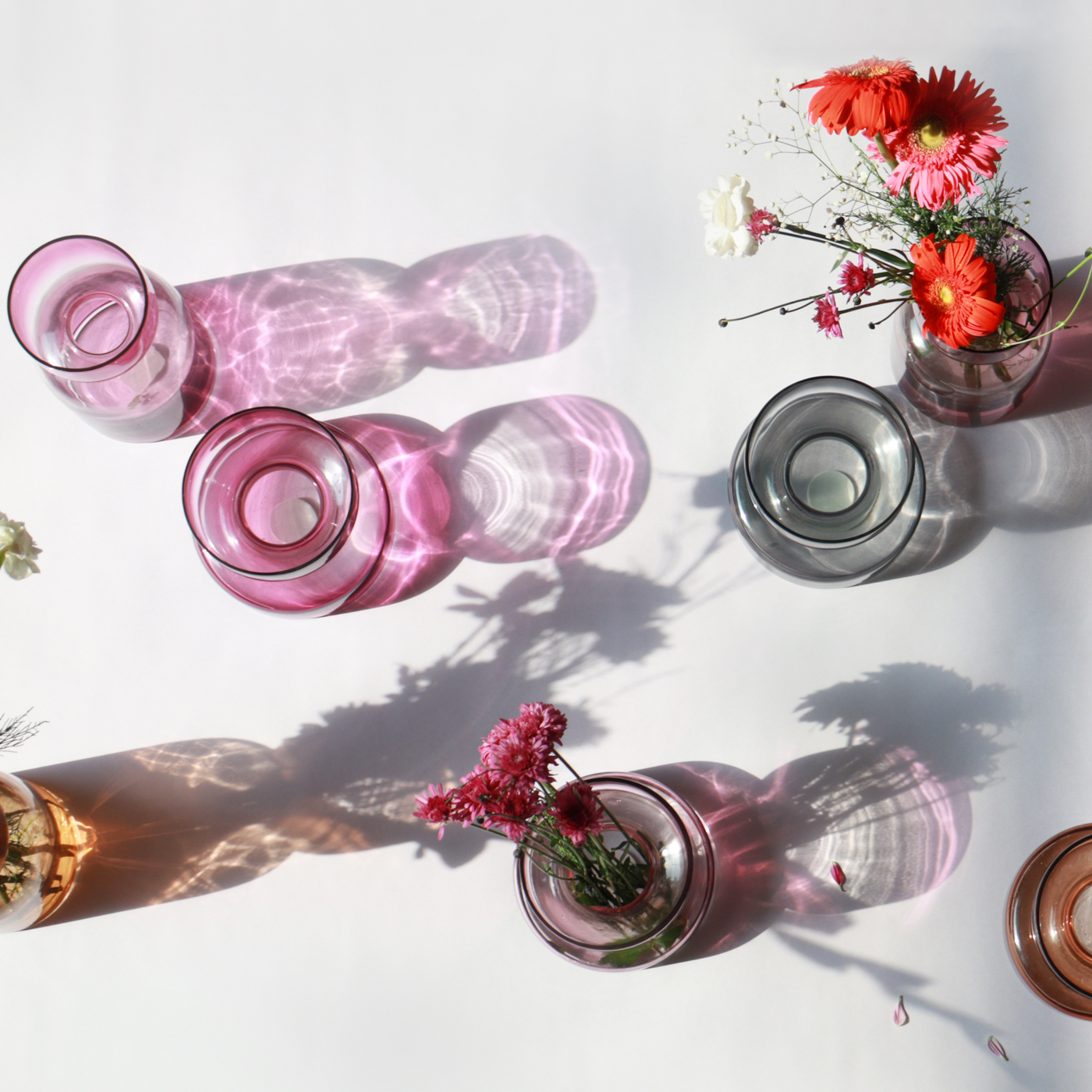 Tinted Glass Vases