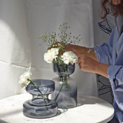 Slate Grey Glass Vase