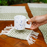Handwoven Reversible Mug Rug