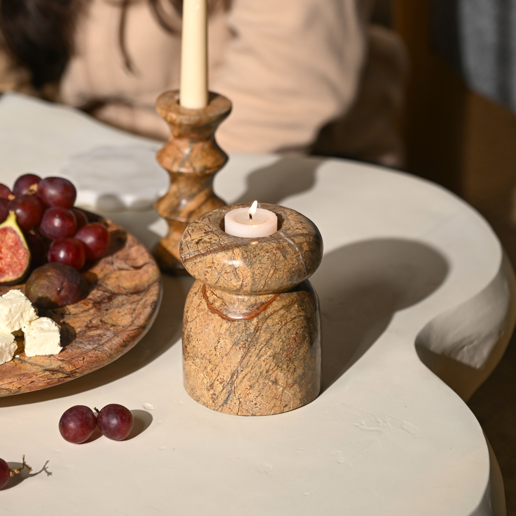 Astra Marble Tealight Candle Holder