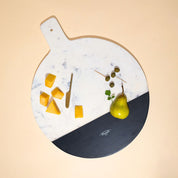 Marble and wood XL platter