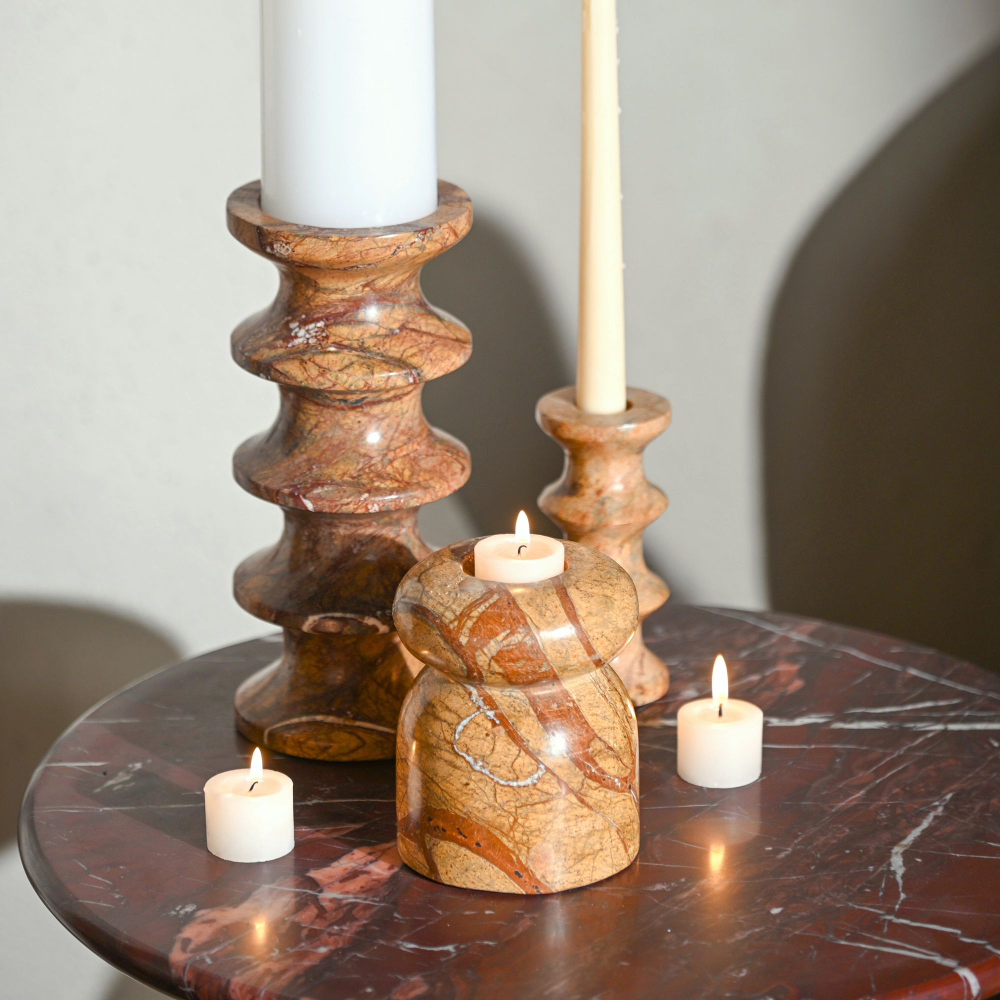 Astra Marble Candle Holders