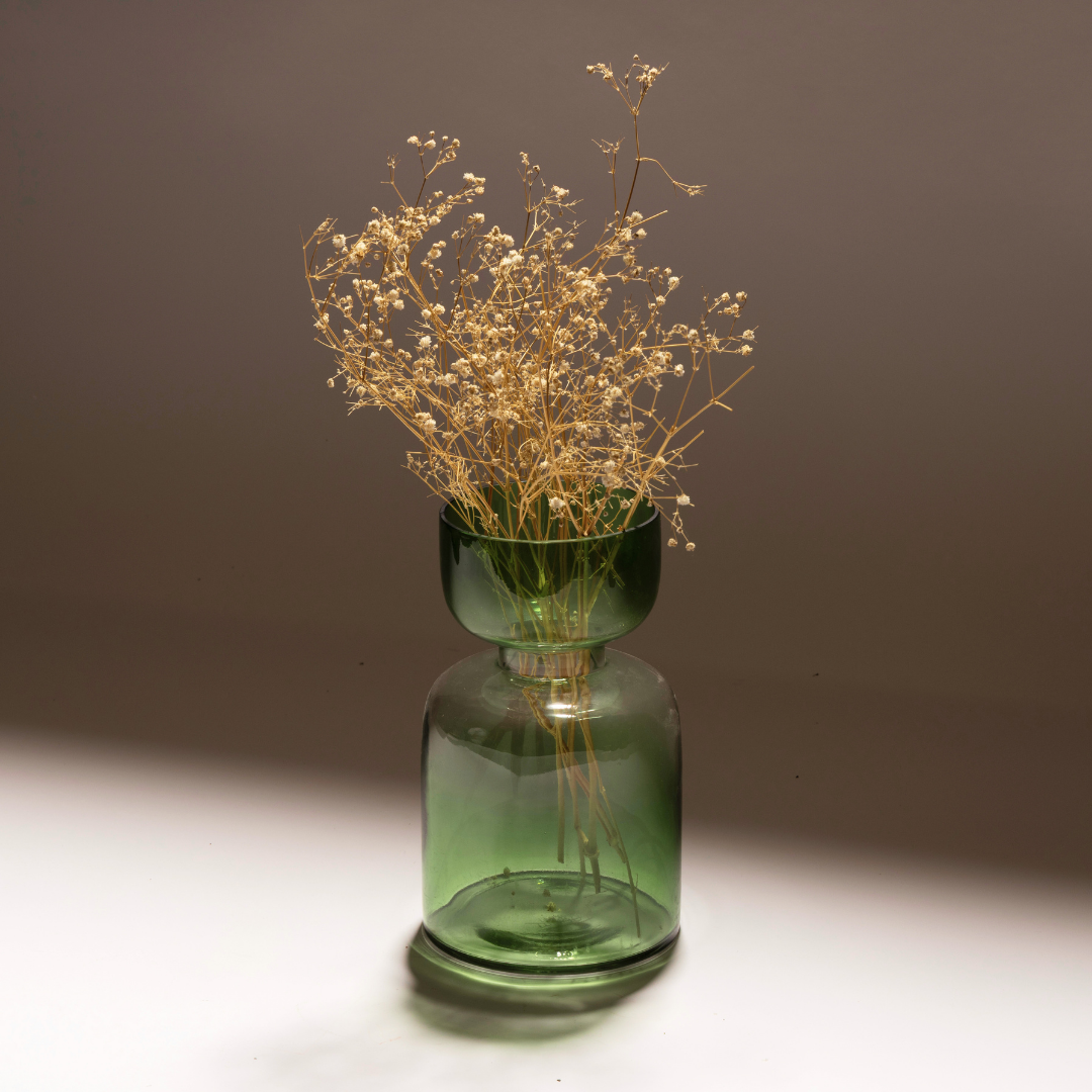 Sage Green Tinted Glass Vases