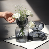 Slate Grey Glass Vase