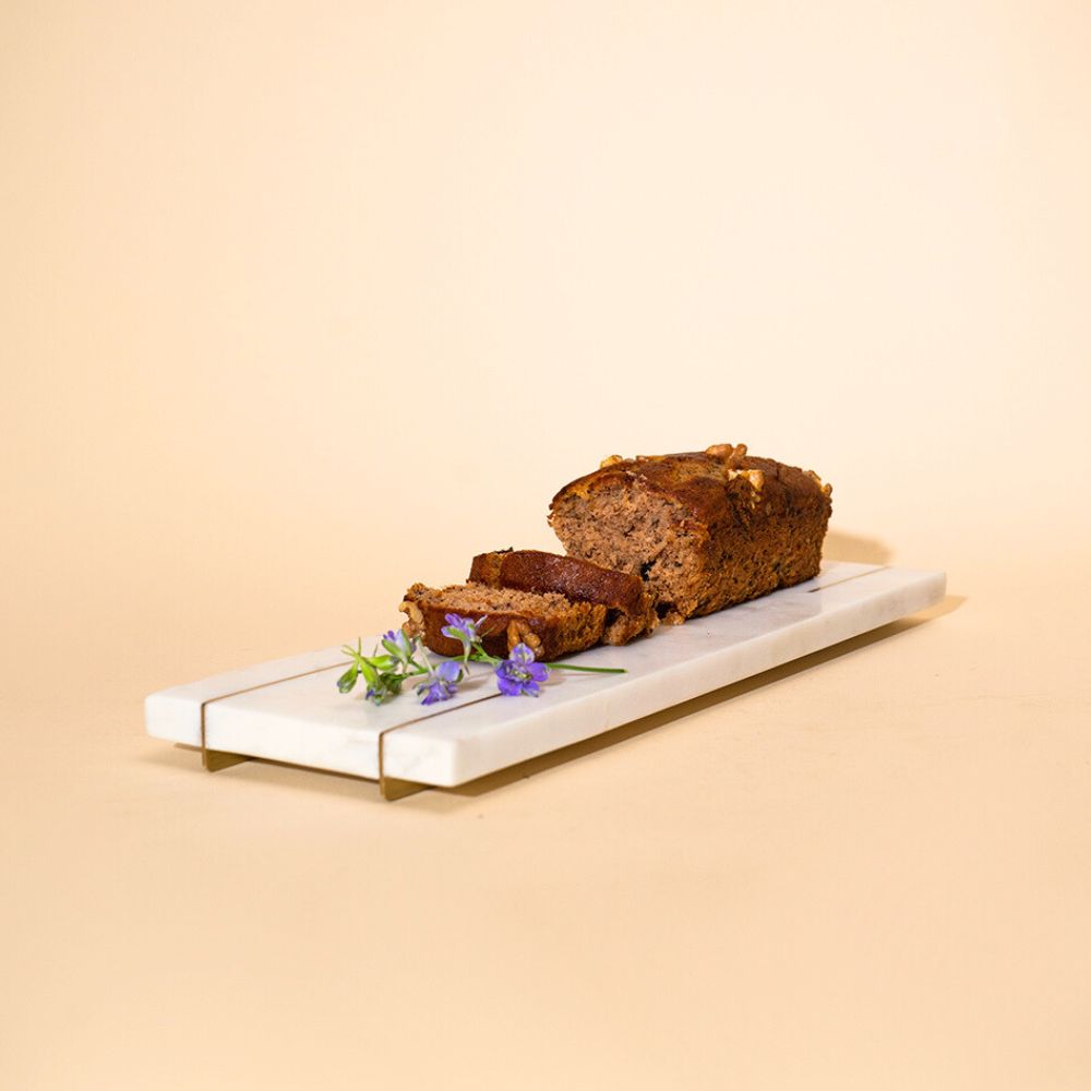 Marble Tray With Gold Base