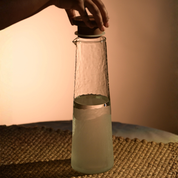 Frosted Hammered Glass Carafe