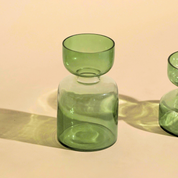 Sage Green Tinted Glass Vases