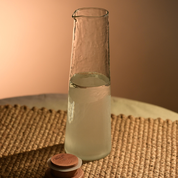 Frosted Hammered Glass Carafe