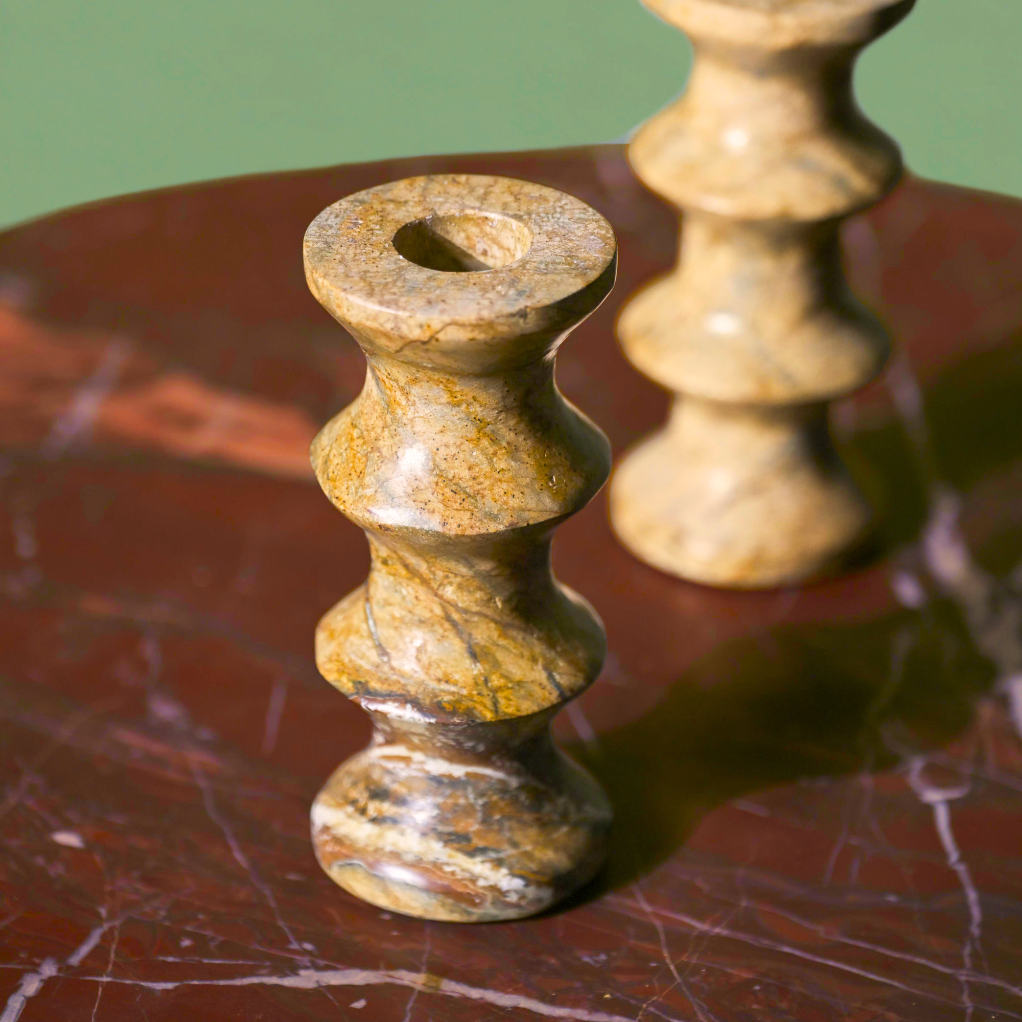 Astra Marble Candle Holders