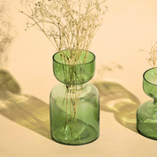 Sage Green Tinted Glass Vases