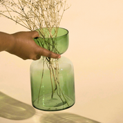 Sage Green Tinted Glass Vases