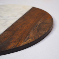 Marble and wood XL platter