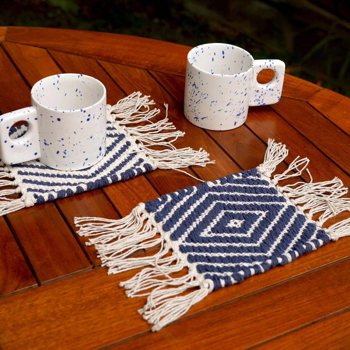 Handwoven Reversible Mug Rug