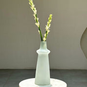 Ridge Frosted Glass Vase