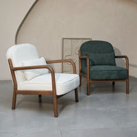 Elara Bouclé Armchair - Green
