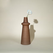 Ridge Frosted Glass Vase