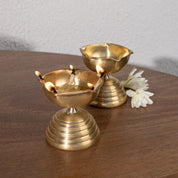 Two Short Brass Diyas