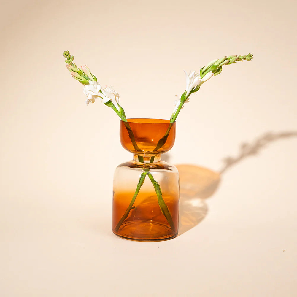 Haze Brown Glass Vase