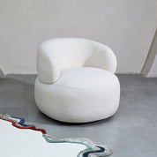 Leia Bouclé Swivel Chair - White