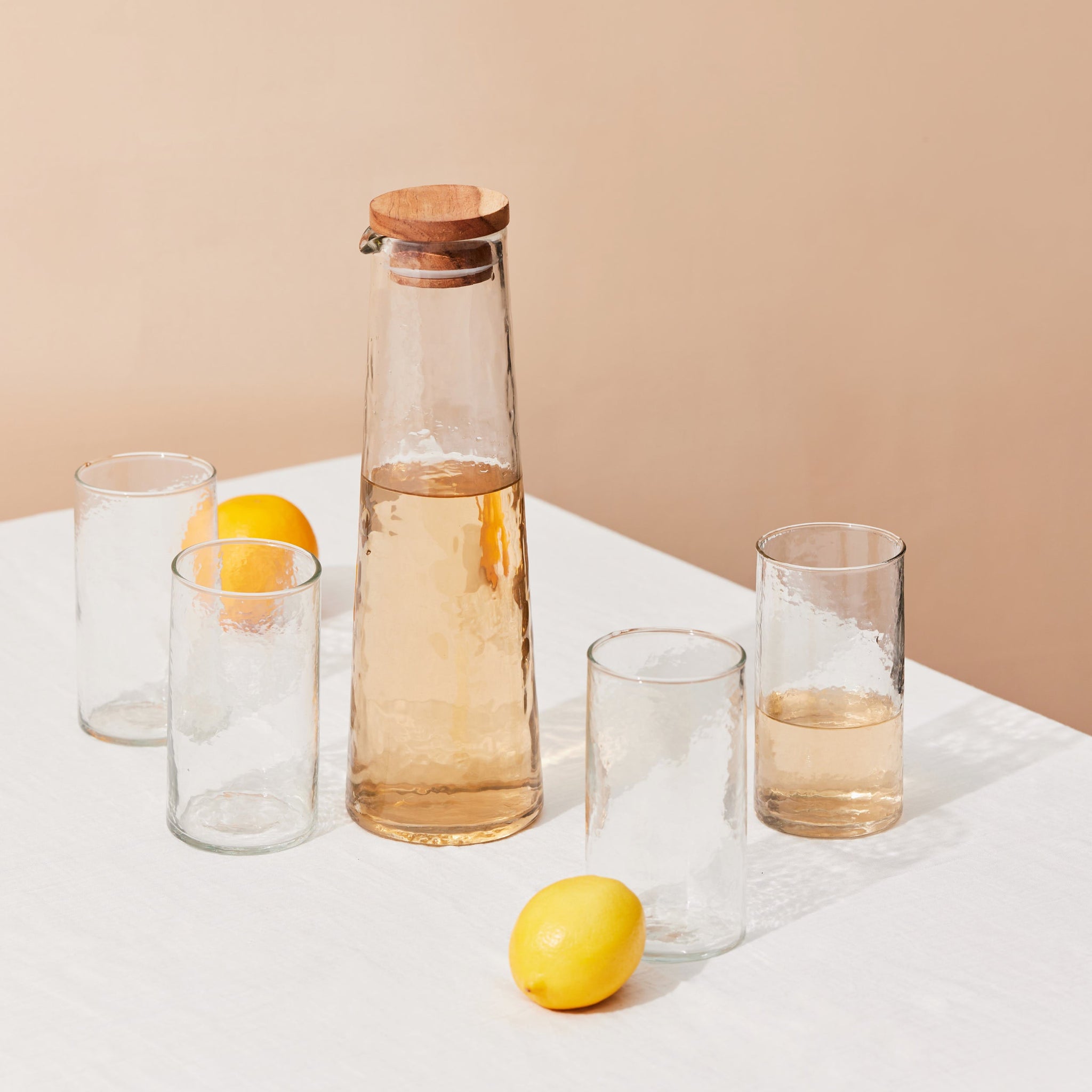 Ca Rave Glass Hammered Glass Carafe – Muun Home