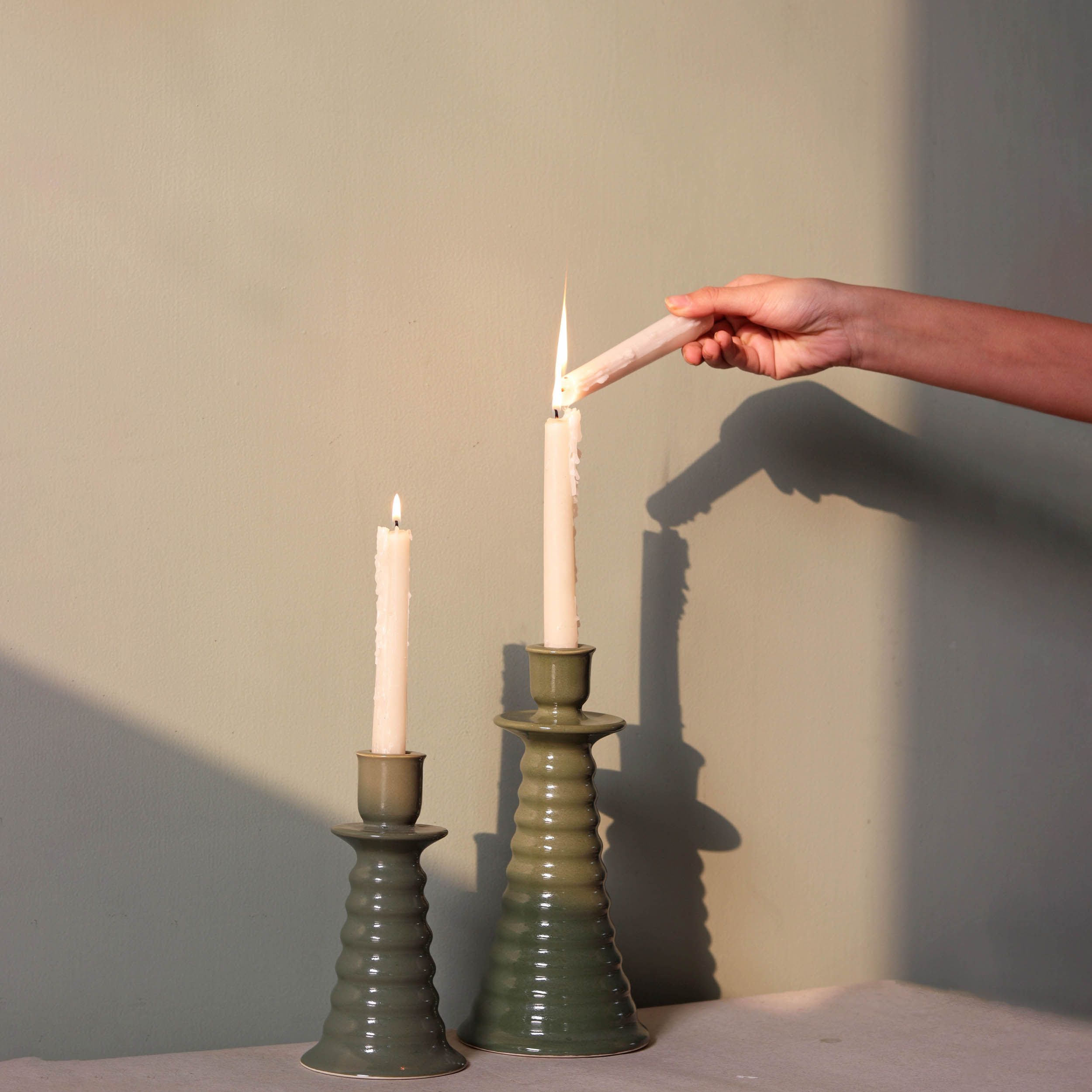 Ceramic Coil Candle Holder