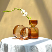 Haze Brown Glass Vase