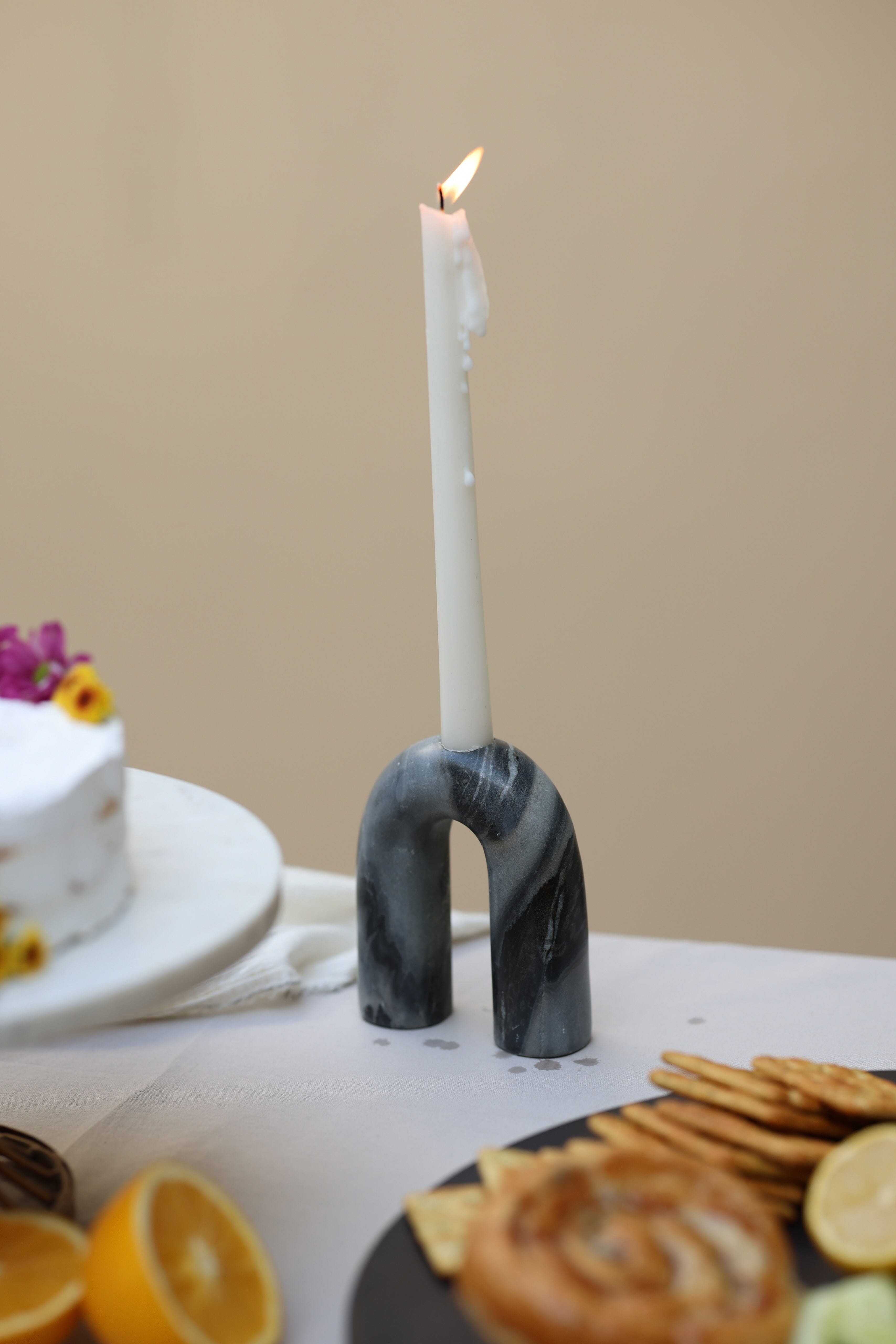 Grey Candle Holder Atheeva Designs 
