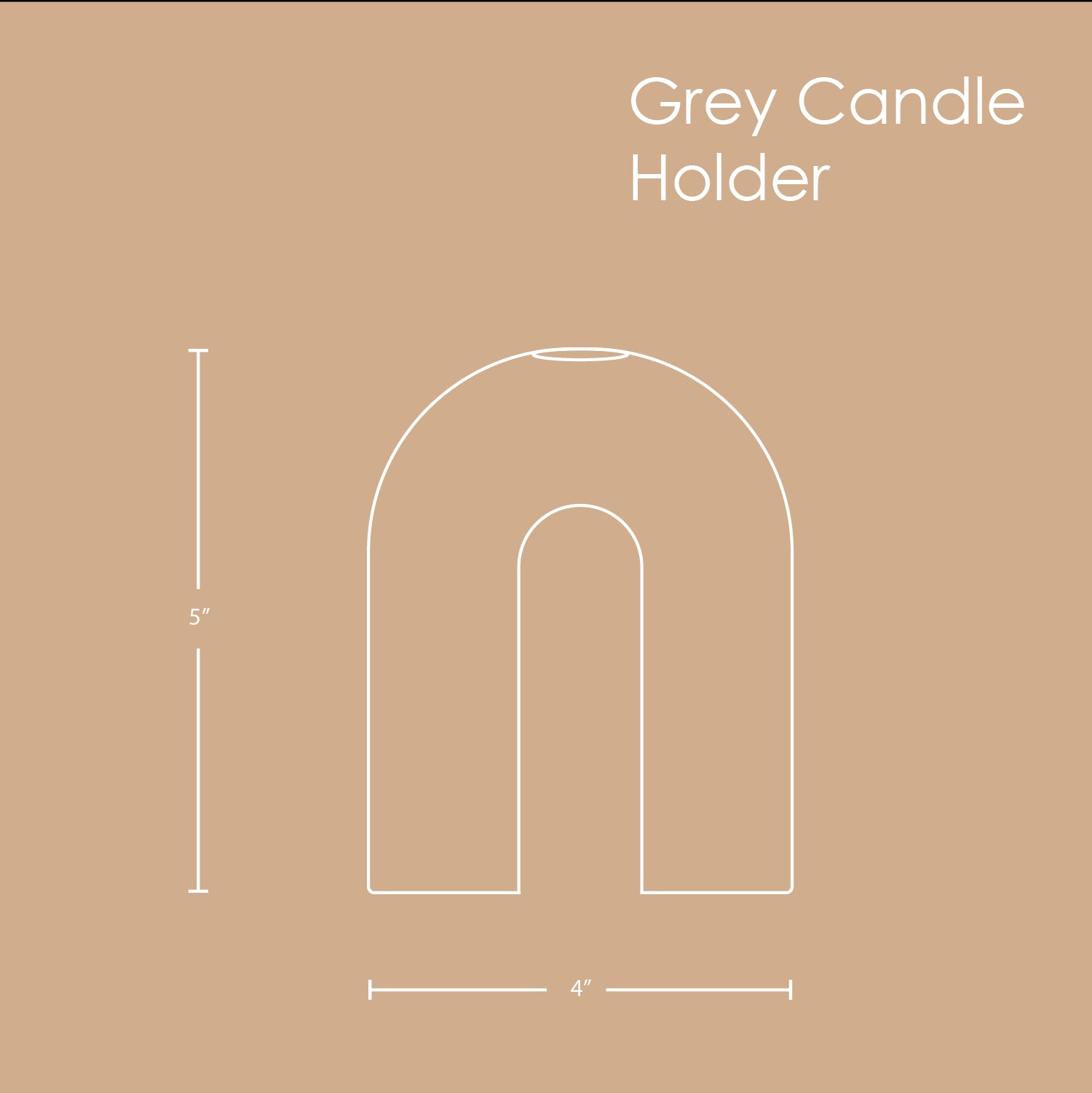Grey Candle Holder Atheeva Designs 
