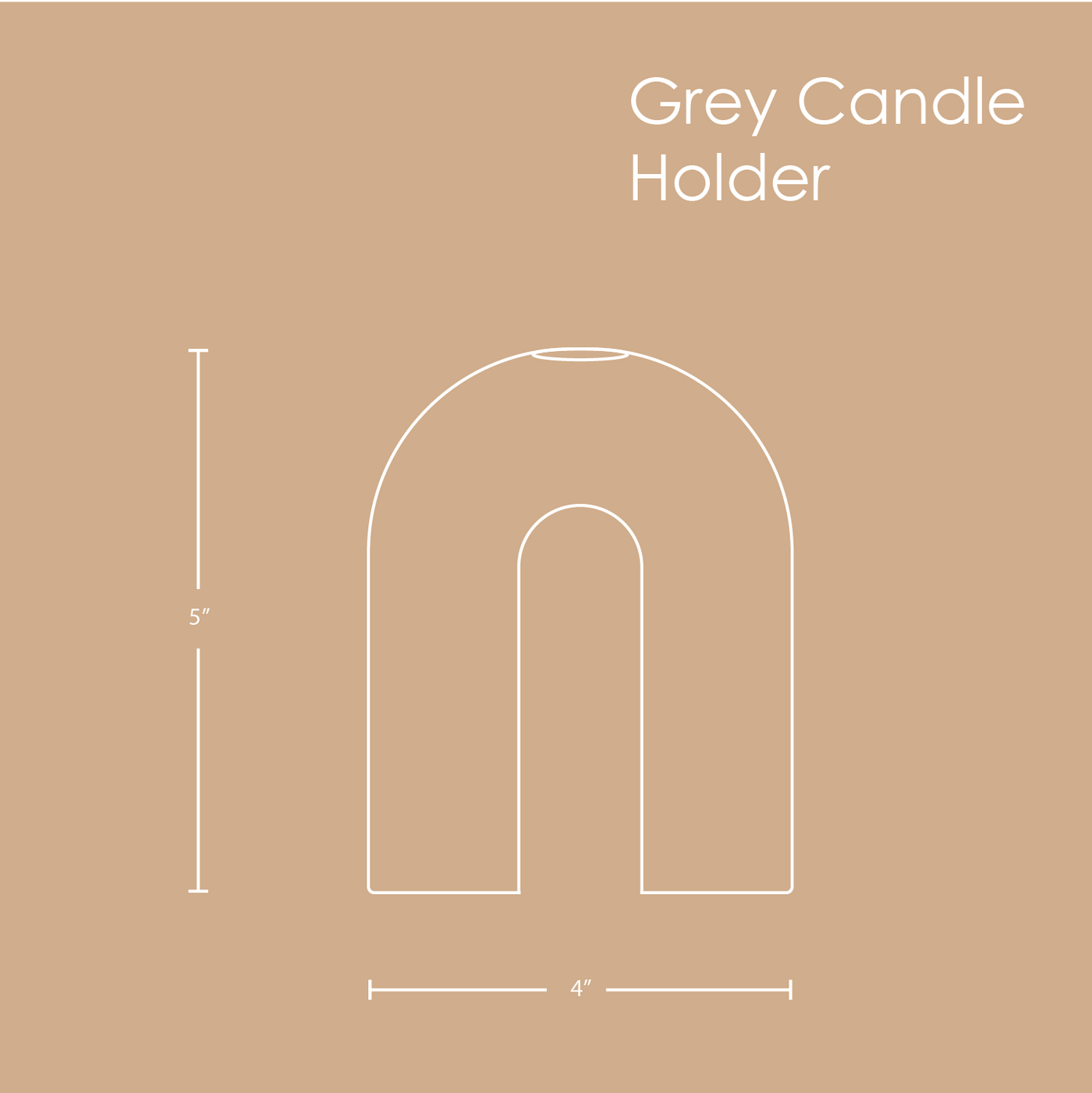 Grey Candle Holder Atheeva Designs 