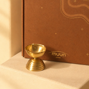 Muun Brass Diya Pair Gift Set - Tall & Short Diyas