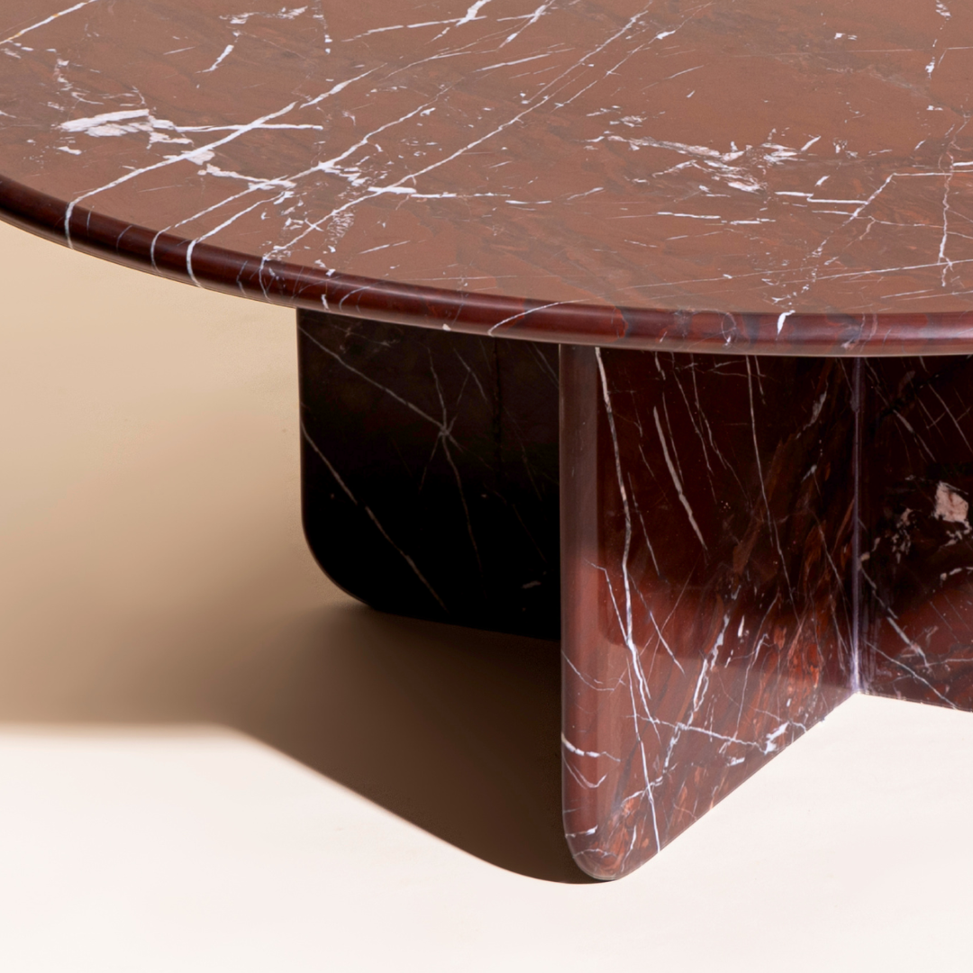 Norge Marble Table - Rosso