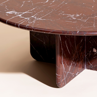 Norge Marble Table - Rosso