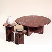 Norge Marble Table - Rosso
